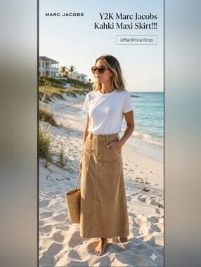 Y2K Marc Jacobs Kahki Maxi Skirt!!!